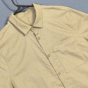 Lululemon Shirt Men's M (estimated) Brown Long Sleeve Button Down